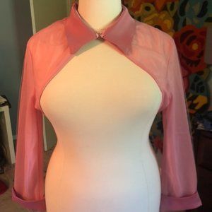 Laura Byrnes Satin and Tulle Bolero Jacket EUC